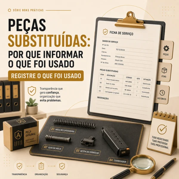 Peças substituídas: por que informar o que foi usado no serviço