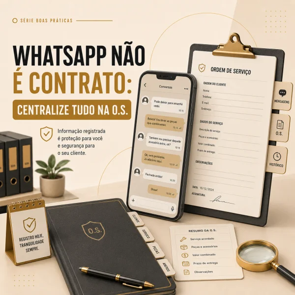 WhatsApp não é contrato: por que centralizar informações importantes na O.S.